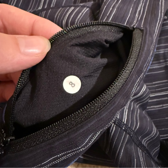 Lululemon Athletica Pace Rival Crop Black Patterned Leggings - Picture 10 of 10